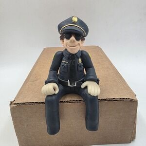 D. Manning Limited Edition Police Officer Figure Ledge Sitter *Missing‎ Batton